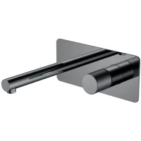 Смеситель для раковины Boheme Stick Spirale 125-SGM.4 встраиваемый, графит глянец