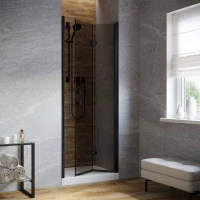 Душевая дверь Vegas Glass GPS LUX 70 02M 07 R 70 см R, профиль черный матовый, стекло графитовое