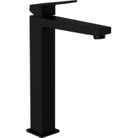 Смеситель для раковины VitrA Minimax Square A4372436EXP без донного клапана, черный матовый
