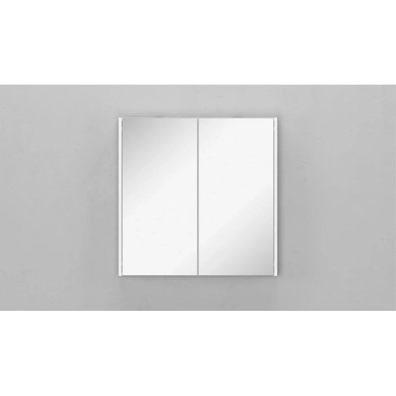 Зеркальный шкаф 80,3x80 см белый матовый Velvex Klaufs zsKLA.80-216
