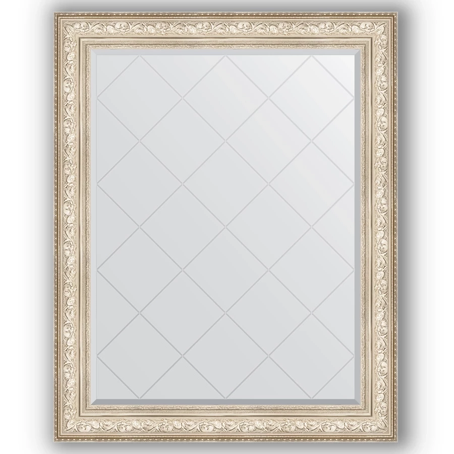 Зеркало 100x125 см виньетка серебро Evoform Exclusive-G BY 4383