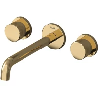 Смеситель для раковины Teska Tria E5217 встраиваемый, без донного клапана, золотой