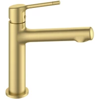 Смеситель для раковины Vincea Feerie VBF-5FE1BG без донного клапана, золотой матовый