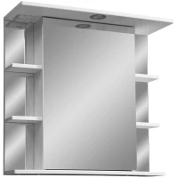 Зеркальный шкаф 70x70 см белый глянец/белый матовый R Stella Polar Лаура SP-00000058