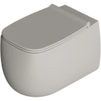Унитаз подвесной Alice Nur 33120119 безободковый, серый матовый