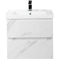 Тумба под раковину Art&Max Techno AM-Techno-600-2C-SO-MR960 57 см, подвесная, монти мрамор