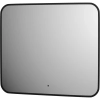 Зеркало Defesto Aura DF 2966RH 70x60 см, с LED-подсветкой, сенсорным выключателем, диммером, черный матовый