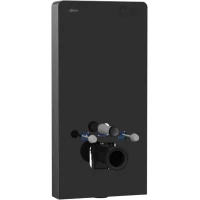 Инсталляция для унитаза Abber AC0107MB с кнопкой смыва, черный