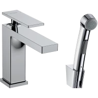 Смеситель для раковины Hansgrohe Tecturis E 73210000 с гигиеническим душем, донным клапаном, хром