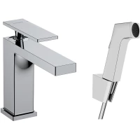 Смеситель для раковины Hansgrohe Tecturis E 73210000 с гигиеническим душем, донным клапаном, хром