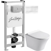 Комплект подвесной унитаз MEER MR-2104 + система инсталляции Jacob Delafon E5504-N + E4316-00