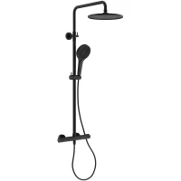 Душевая система Sancos Etna SC9007MB 255 мм, с термостатом, черный матовый