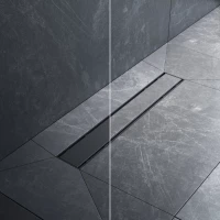 Душевой трап (лоток) Am.Pm PrimeFlow W02SC-U11-050-04BM 49,4 см, с решеткой, 2 в 1 под плитку, черный матовый