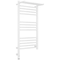 Полотенцесушитель электрический 800x400 белый глянец МЭМ левый Сунержа Богема с полкой 3.0 12-5806-8040