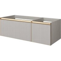 Тумба под раковину Armadi Art Quatro Cashmere Fuga 790-M2-120-CM-RIB-MG 120 см L, подвесная, кашемир матовый