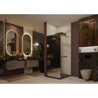 Неподвижная перегородка 100x200 см Ambassador Walk-in 15033222 зеркальное