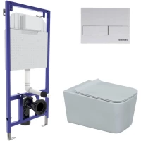 Комплект подвесной унитаз Berges Floe + система инсталляции Berges Novum L4 043278