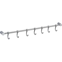Планка с крючками Savol S-006207 для ванны, хром