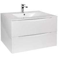 Тумба с раковиной белый глянец 81 см Bond Cube T01800-S05W