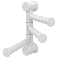 Крючок WasserKRAFT K-1053W тройной, для ванны, поворотный, белый матовый