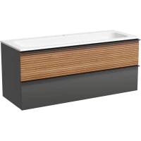 Тумба дуб красный/графит матовый 119,5 см Sancos Delta DL120GR