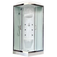 Душевая кабина 80x80x217 см Royal Bath RB80HP7-WT-CH прозрачное