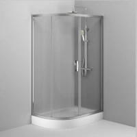 Душевой уголок Am.Pm Like Solo Slide W83UG-302U120MT 120x80 см, профиль матовый хром, стекло прозрачное