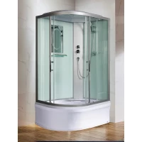 Душевая кабина WeltWasser Halle 1202 R 10000003313 120x90x217 см R, с крышей, высокий поддон, профиль матовый хром, стекло прозрачное