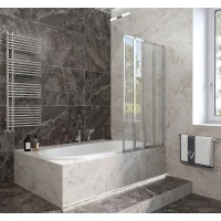 Шторка для ванны 90 см Veconi Palau PL74R-90-01-19C4 прозрачное