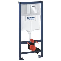 Инсталляция для унитаза Grohe Skate Cosmopolitan S 39750001 + 37535P00 с кнопкой смыва, матовый хром