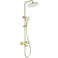 Душевая система Wonzon & Woghand Neo WW-B3035-A2-BG 255 мм, с термостатом, золотой матовый