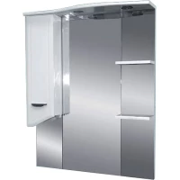 Зеркальный шкаф Misty Дрея Э-Дре02085-01СвЛ 82,5x100 см L, с подсветкой, выключателем, белый глянец