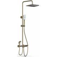 Душевая система Wonzon & Woghand WW-B3310-BG 270x200 мм, с термостатом, золотой матовый