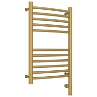 Полотенцесушитель электрический 600x400 золотой матовый МЭМ правый, перемычка выгнутая Сунержа Богема 3.0 032-5803-6040