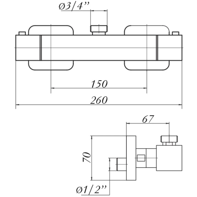 Термостат для душевой колонны Migliore Kvant ML.KVT-2776.CR