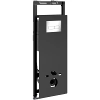 Инсталляция для унитаза WasserKRAFT Salm 27 27TLT.010.ME.BL.CH03 с кнопкой смыва, хром