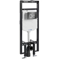 Инсталляция для унитаза WasserKRAFT Dinkel 58 58TLT.010.ME.PB01 с кнопкой смыва, черный глянец/хром/черный глянец