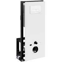 Инсталляция для унитаза WasserKRAFT Glan 66 66TLT.010.ME.WH.WM03 с кнопкой смыва, белый матовый