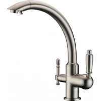 Смеситель для кухни Zorg ZR 314 YF-33 SATIN с подключением к фильтру, сатин