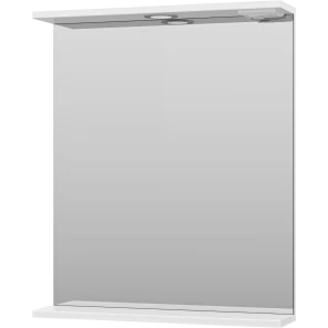 Изображение товара зеркало misty енисей э-ени02060-011 60x72 см, с подсветкой, выключателем, белый глянец/белый матовый
