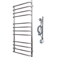 Полотенцесушитель электрический Point Нептун П12 PN09152E 1200x532, ТЭН левый/правый, хром