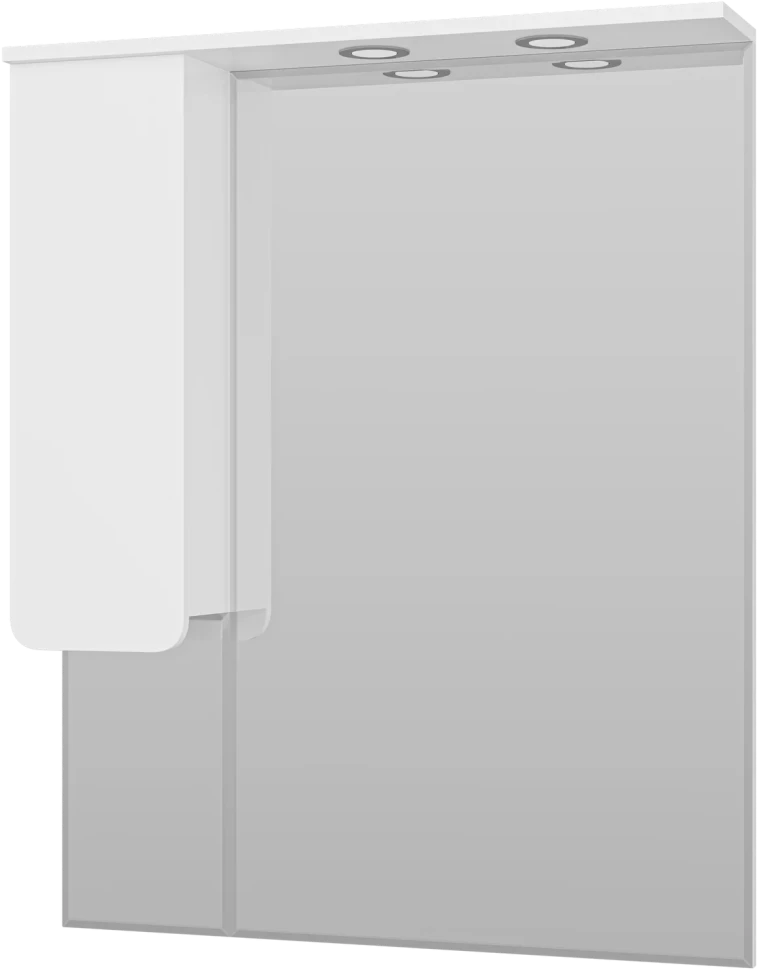 Зеркальный шкаф Misty Чегет П-Чег-02085-01Л 82,5x100,1 см L, с подсветкой, выключателем, белый глянец - фото 2