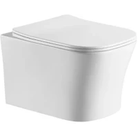 Унитаз подвесной Ceruttispa Marmolada Aria CT7778 безободковый, с сиденьем микролифт, белый