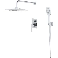 Душевой комплект IDDIS Slide SLISB02i67 300x190 мм, со смесителем, хром