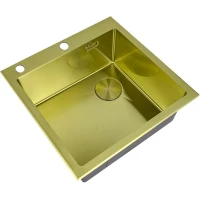 Кухонная мойка Zorg LUX 5151 GOLD 51x51 см, золотой матовый