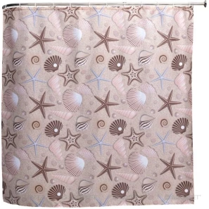 Изображение товара штора для ванной комнаты aquanet морские звезды sc7004b