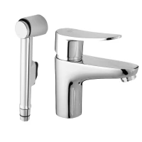 Смеситель для раковины с гигиеническим душем Rubineta Static-17 A70008N