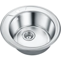 Кухонная мойка Emar 490 49x49 см, полированная сталь