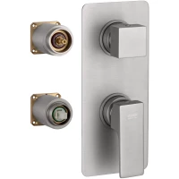 Смеситель для ванны Remer Absolute AU93KBXV встраиваемый, нержавеющая сталь