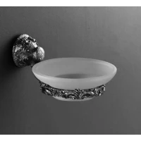 Мыльница с держателем серебро Art&Max Sculpture AM-0685-T